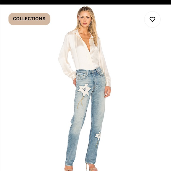 GRLFRND jeans size 25, high rise straight - Picture 7 of 8